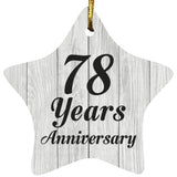 78th Anniversary 78 Years Anniversary - Star Ornament F