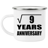 3rd Anniversary Square Root of 9 Years Anniversary - 12oz Camping Mug