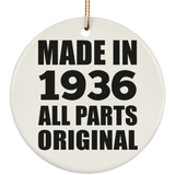 88th Birthday Made in 1936 All Parts Original - Circle Ornament