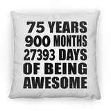 75th Birthday 75 Years 900 Months 27393 Days Of Awesome - Throw Pillow