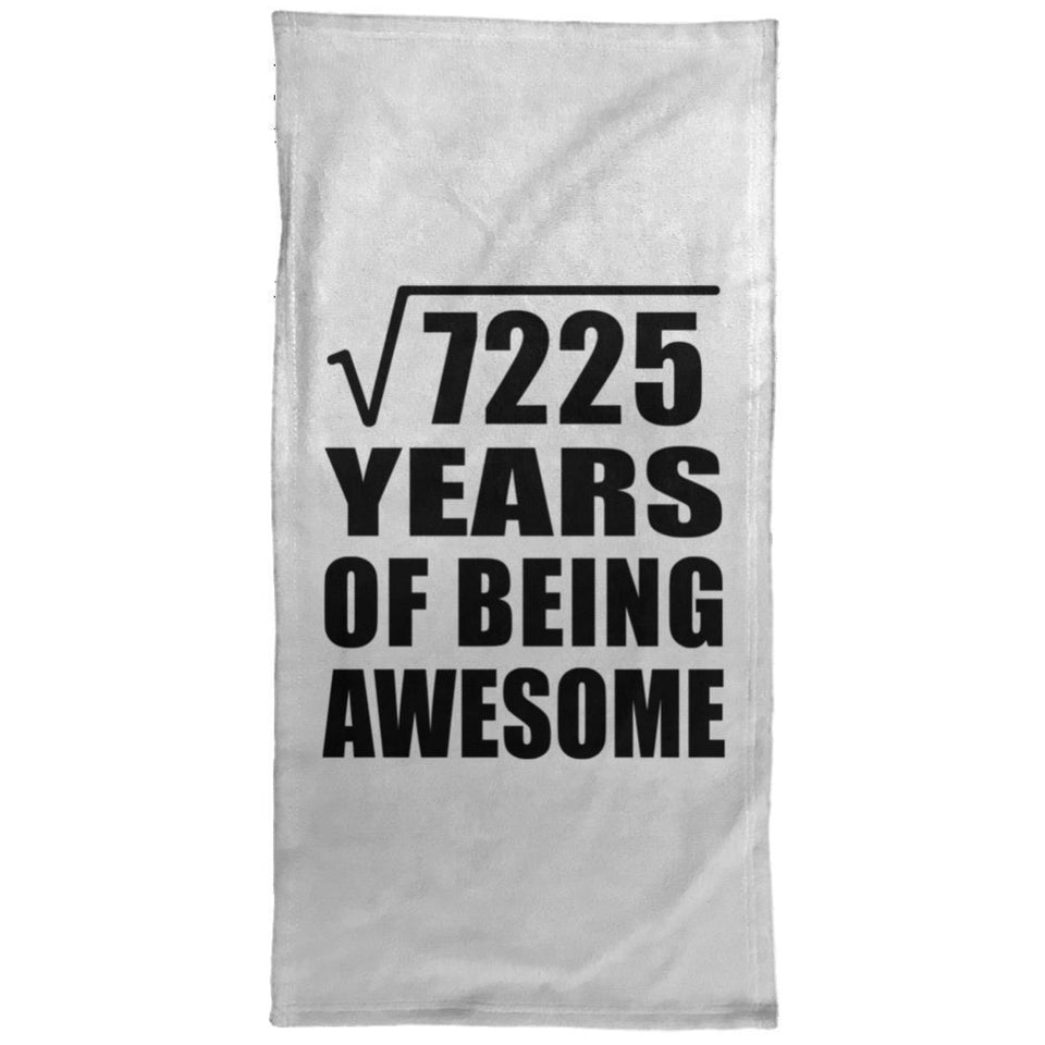 85th Birthday Square Root of 7225 Years of Being Awesome - Hand Towel