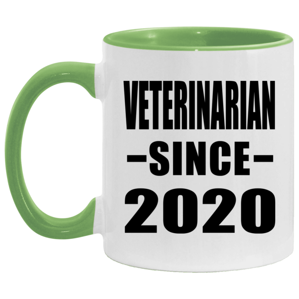Veterinarian Since 2020 - 11oz Accent Mug Green