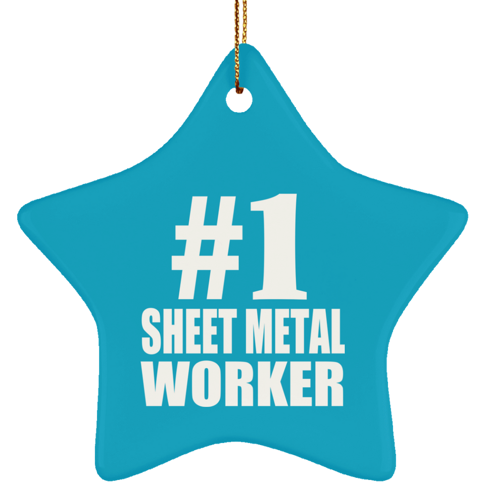 Number One #1 Sheet Metal Worker - Star Ornament