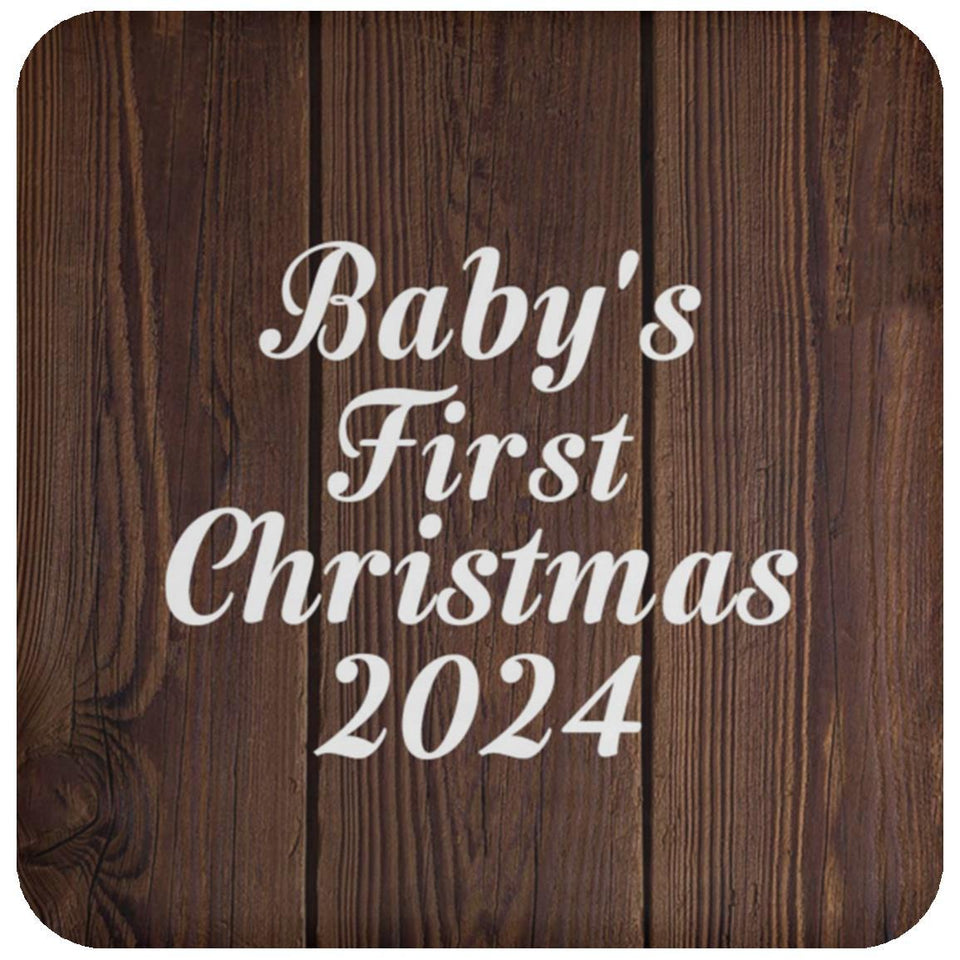 Baby's First Christmas 2024 - Drink Coaster D