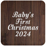 Baby's First Christmas 2024 - Drink Coaster D