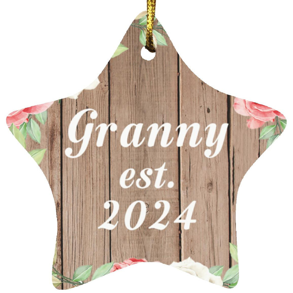 Granny Established Est. 2024 - Star Ornament B