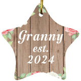 Granny Established Est. 2024 - Star Ornament B