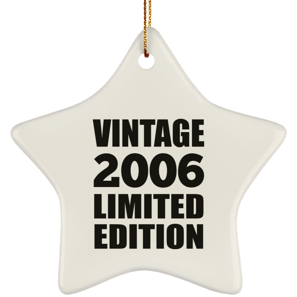 18th Birthday Vintage 2006 Limited Edition - Star Ornament