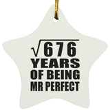 26th Anniversary Square Root of 676 Years of Mr Perfect - Star Ornament