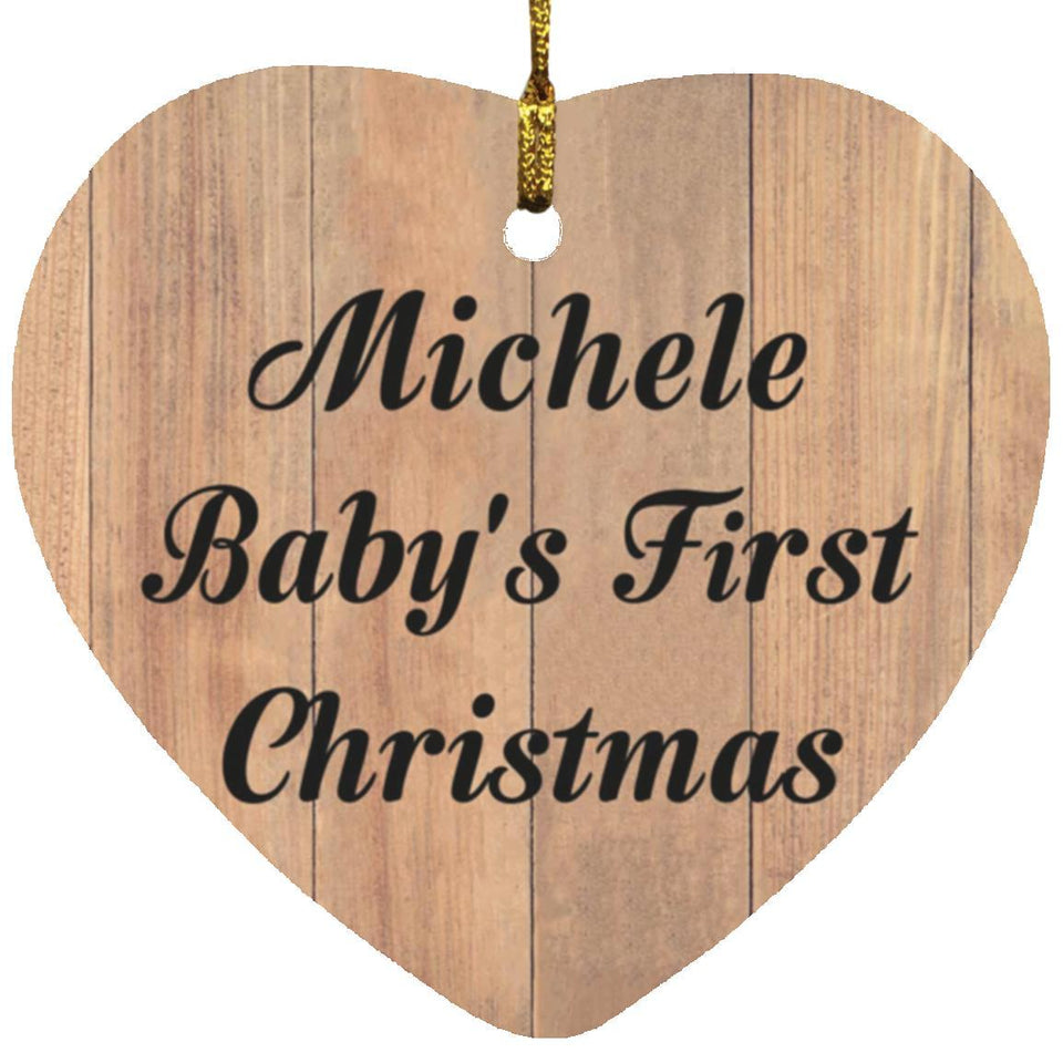 Michele Baby's First Christmas - Heart Ornament C