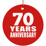 70th Anniversary 70 Years Anniversary - Circle Ornament