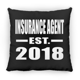 Insurance Agent Established EST. 2018 - Throw Pillow Black