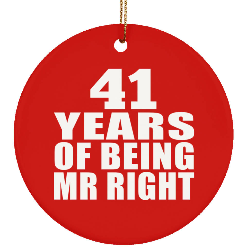 41st Anniversary 41 Years Of Being Mr Right - Circle Ornament