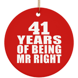 41st Anniversary 41 Years Of Being Mr Right - Circle Ornament