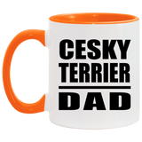 Cesky Terrier Dad - 11oz Accent Mug Orange
