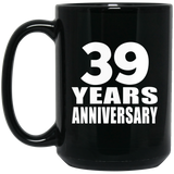 39th Anniversary 39 Years - 15 Oz Coffee Mug Black