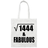 38th Birthday Square Root of 1444 & Fabulous - Tote Bag White