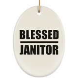 Blessed Janitor - Oval Ornament