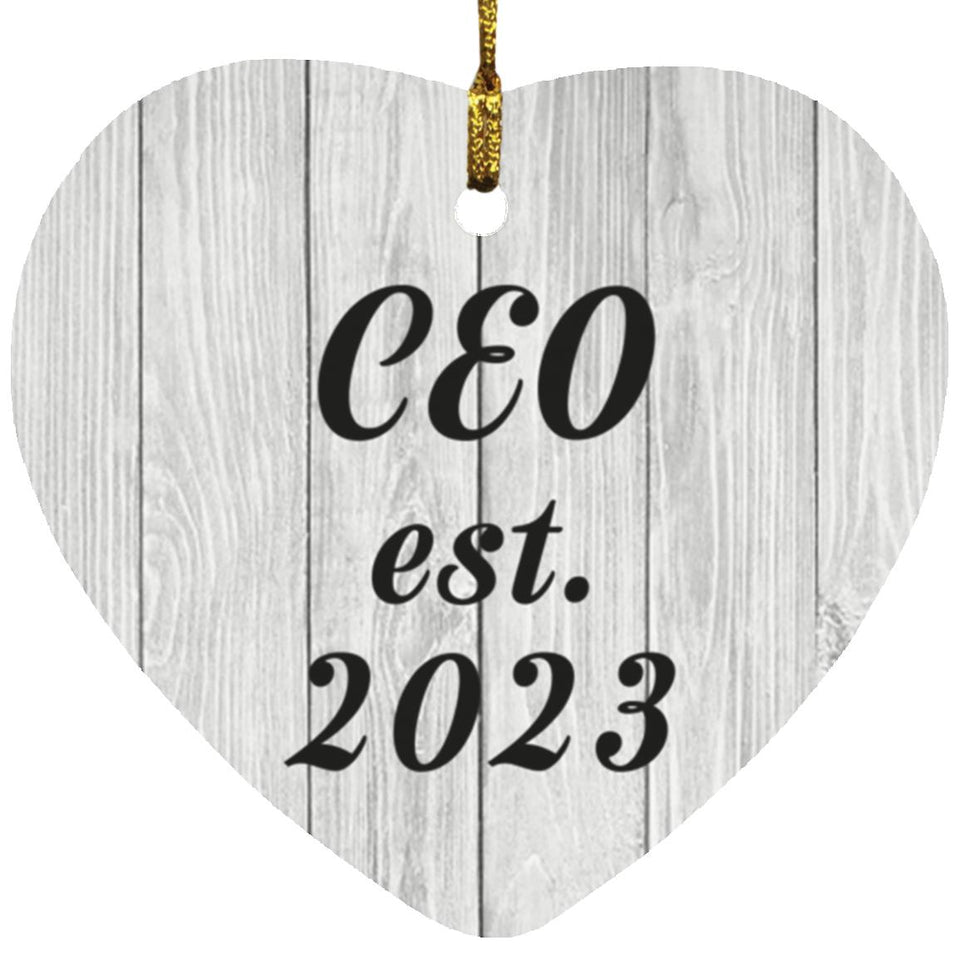 CEO Established Est. 2023 - Heart Ornament F