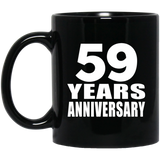 59th Anniversary 59 Years - 11 Oz Coffee Mug Black