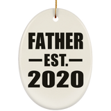 Father Established EST. 2020 - Oval Ornament
