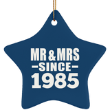 39th Anniversary Mr & Mrs Since 1985 - Star Ornament