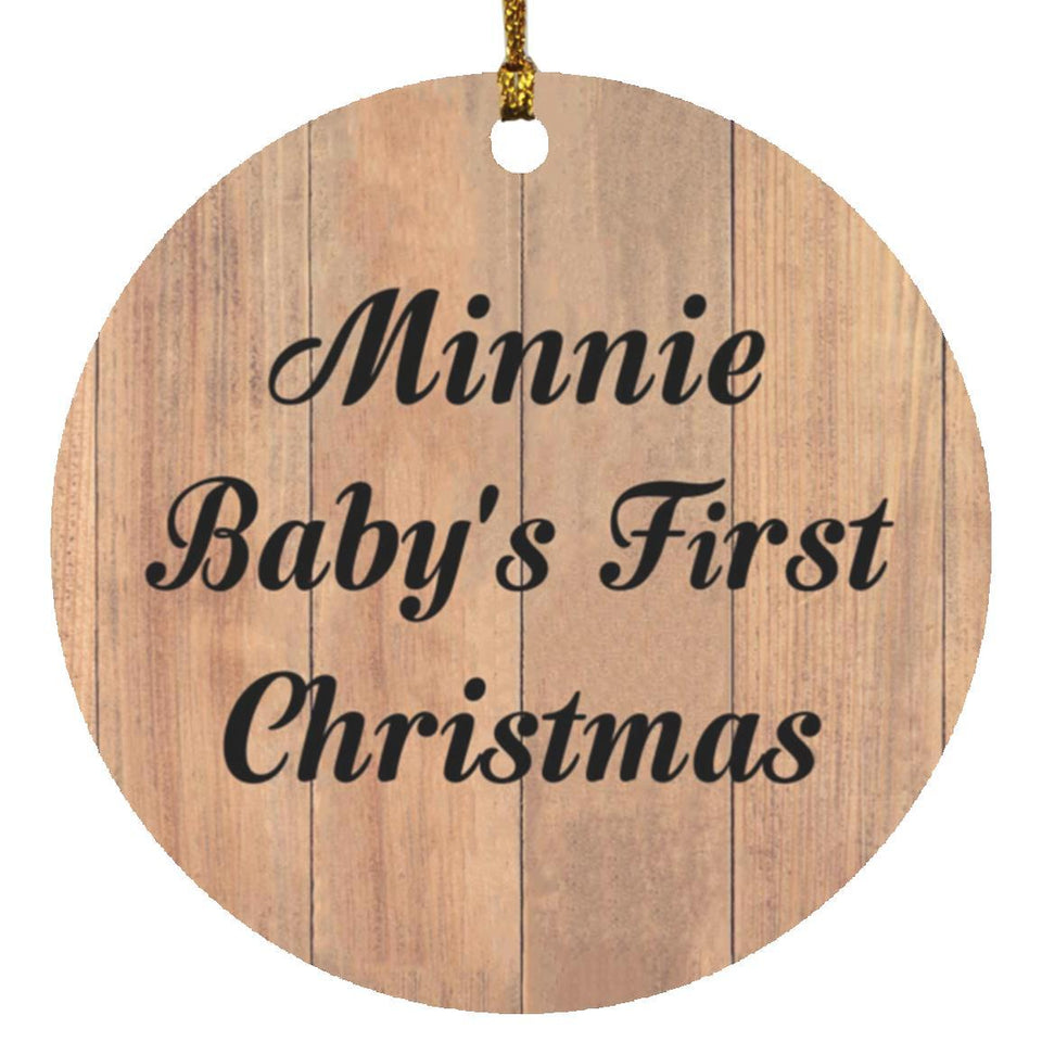 Minnie Baby's First Christmas - Circle Ornament C
