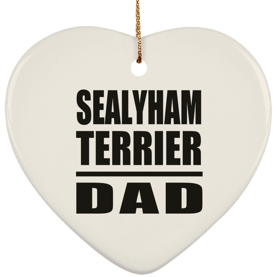 Sealyham Terrier Dad - Heart Ornament
