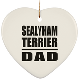 Sealyham Terrier Dad - Heart Ornament