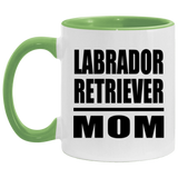 Labrador Retriever Mom - 11oz Accent Mug Green
