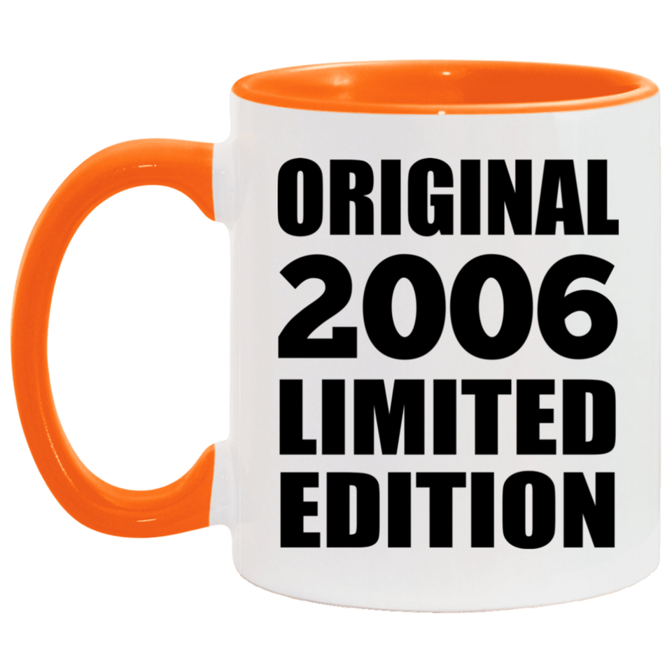 18th Birthday Original 2006 Limited Edition - 11oz Accent Mug Orange