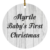 Myrtle Baby's First Christmas - Circle Ornament F