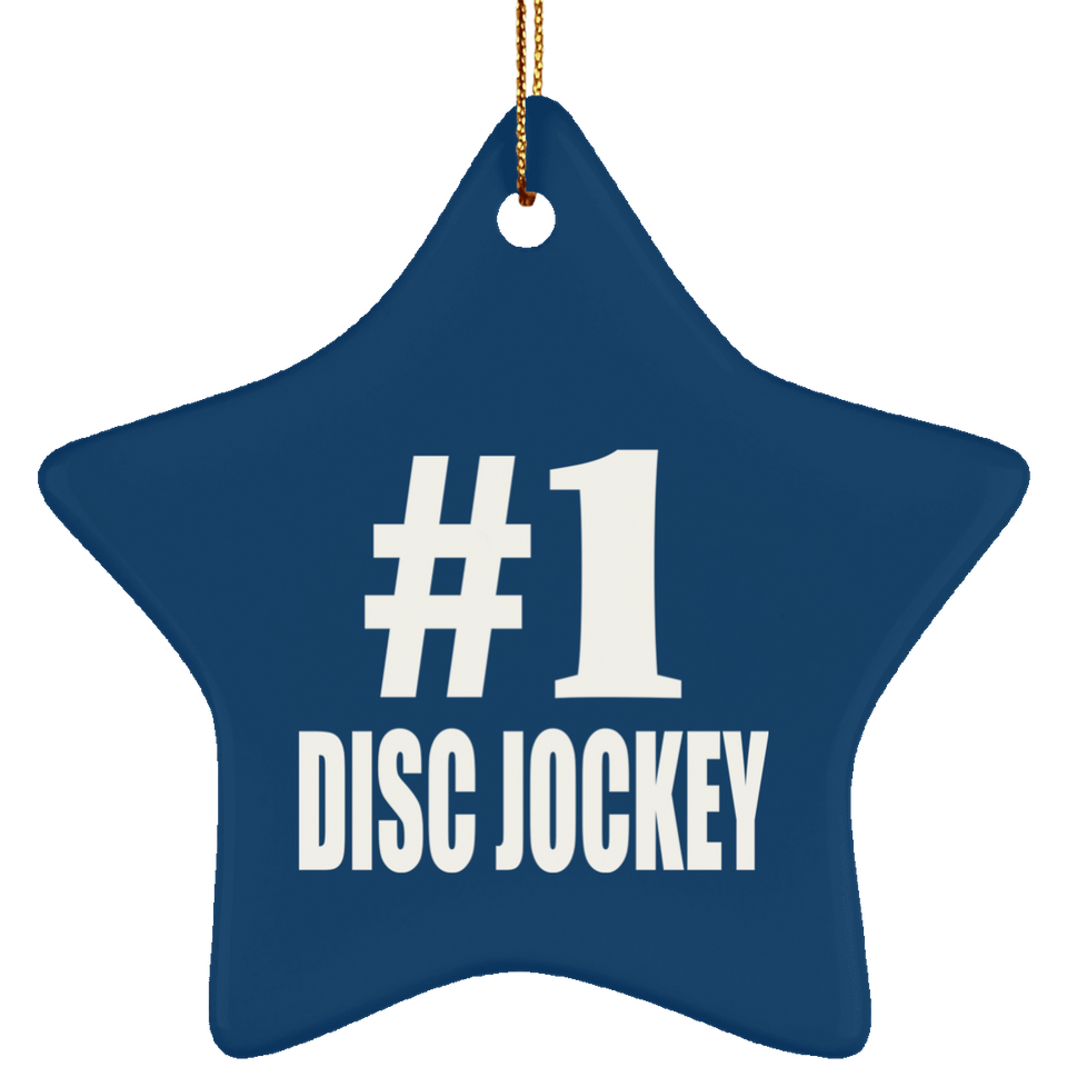 Number One #1 Disc Jockey - Star Ornament