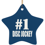 Number One #1 Disc Jockey - Star Ornament