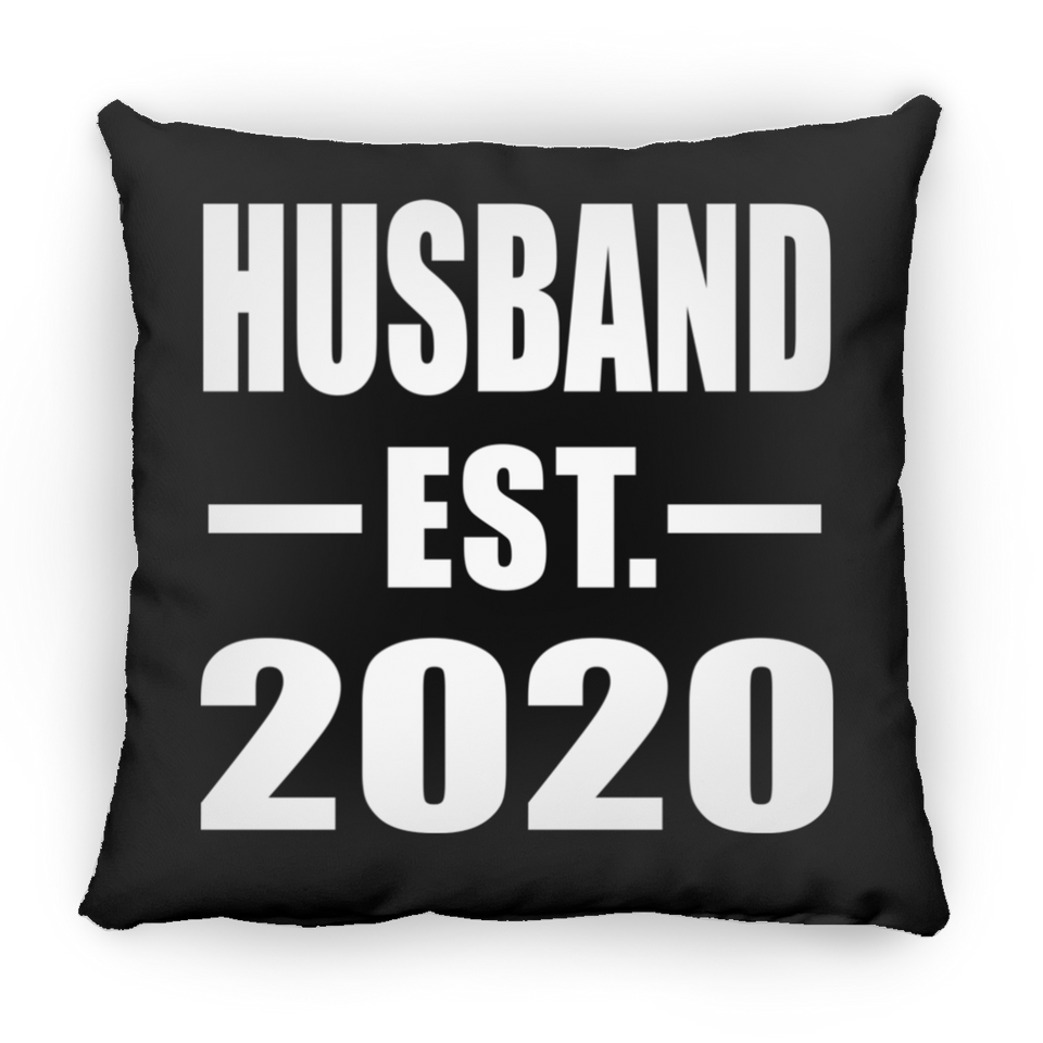 Husband Established EST. 2020 - Throw Pillow Black