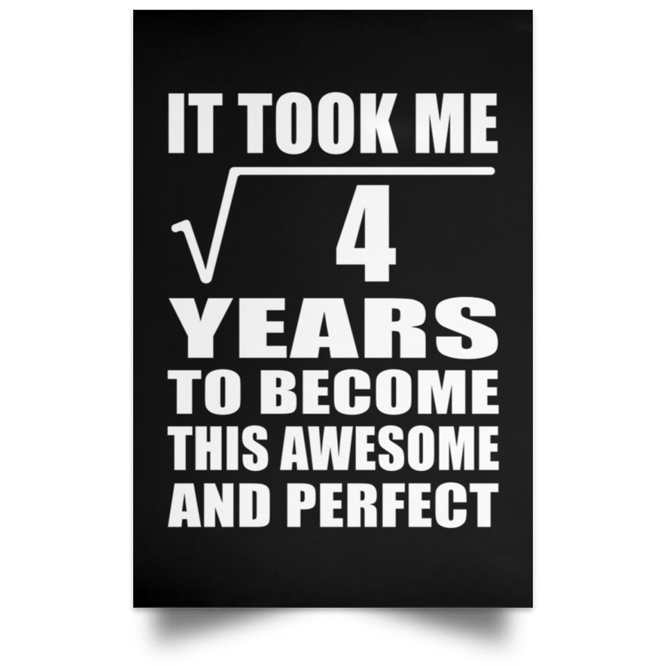 2nd Birthday Took Square Root of 4 Years To Awesome - Poster Portrait
