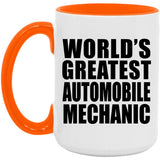 World's Greatest Automobile Mechanic - 15oz Accent Mug Orange