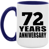 72nd Anniversary 72 Years Anniversary - 15oz Accent Mug Purple