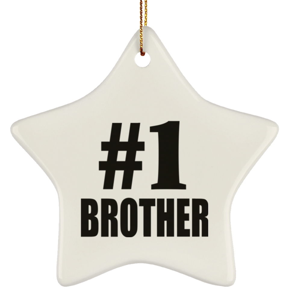 Number One #1 Brother - Star Ornament