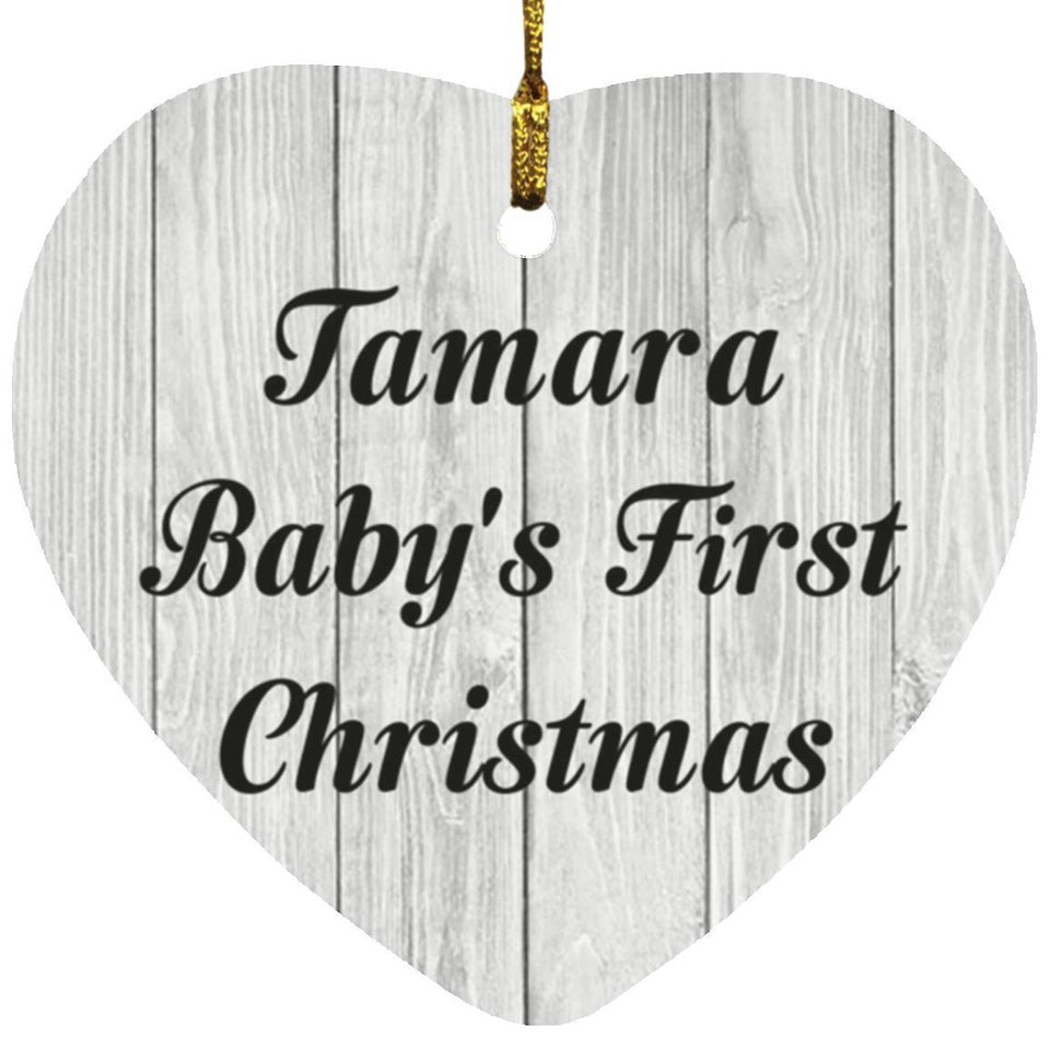 Tamara Baby's First Christmas - Heart Ornament F