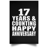 Happy 17th Anniversary 17 Years & Counting - Poster Portrait