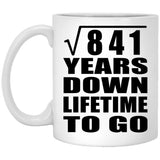 29th Anniversary Square Root of 841 Years Lifetime To Go - 11oz Coffee Mug