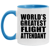 World's Greatest Flight Attendant - 11oz Accent Mug Blue