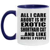 All I Care About Is My Exotic Shorthair Cat - 11oz Accent Mug Purple
