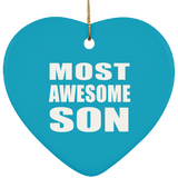 Most Awesome Son - Heart Ornament