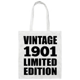 123rd Birthday Vintage 1901 Limited Edition - Tote Bag White