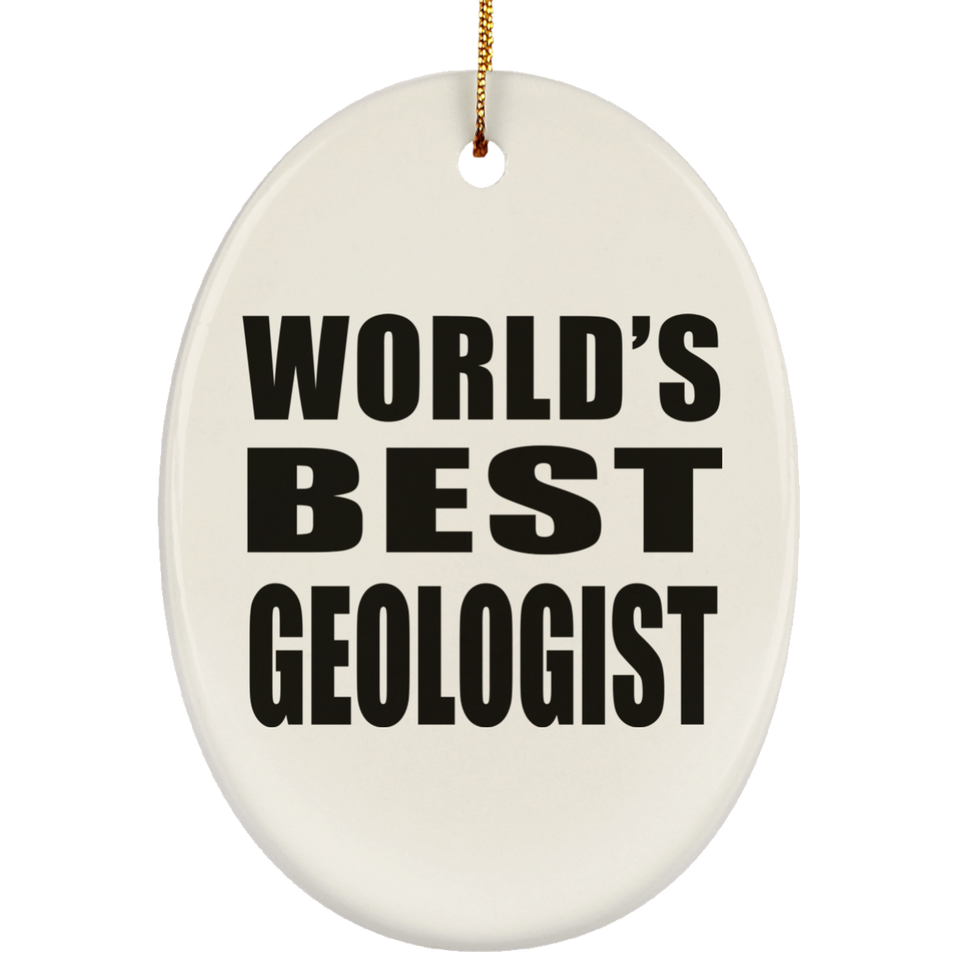 World's Best Geologist - Oval Ornament