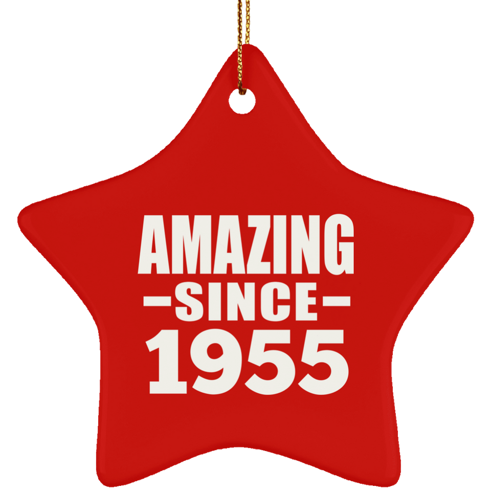 69th Birthday Amazing Since 1955 - Star Ornament