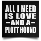 All I Need Is Love And A Plott Hound - Poster Square