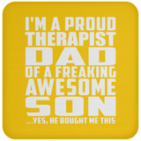 Proud Therapist Dad Of Awesome Son - Drink Coaster